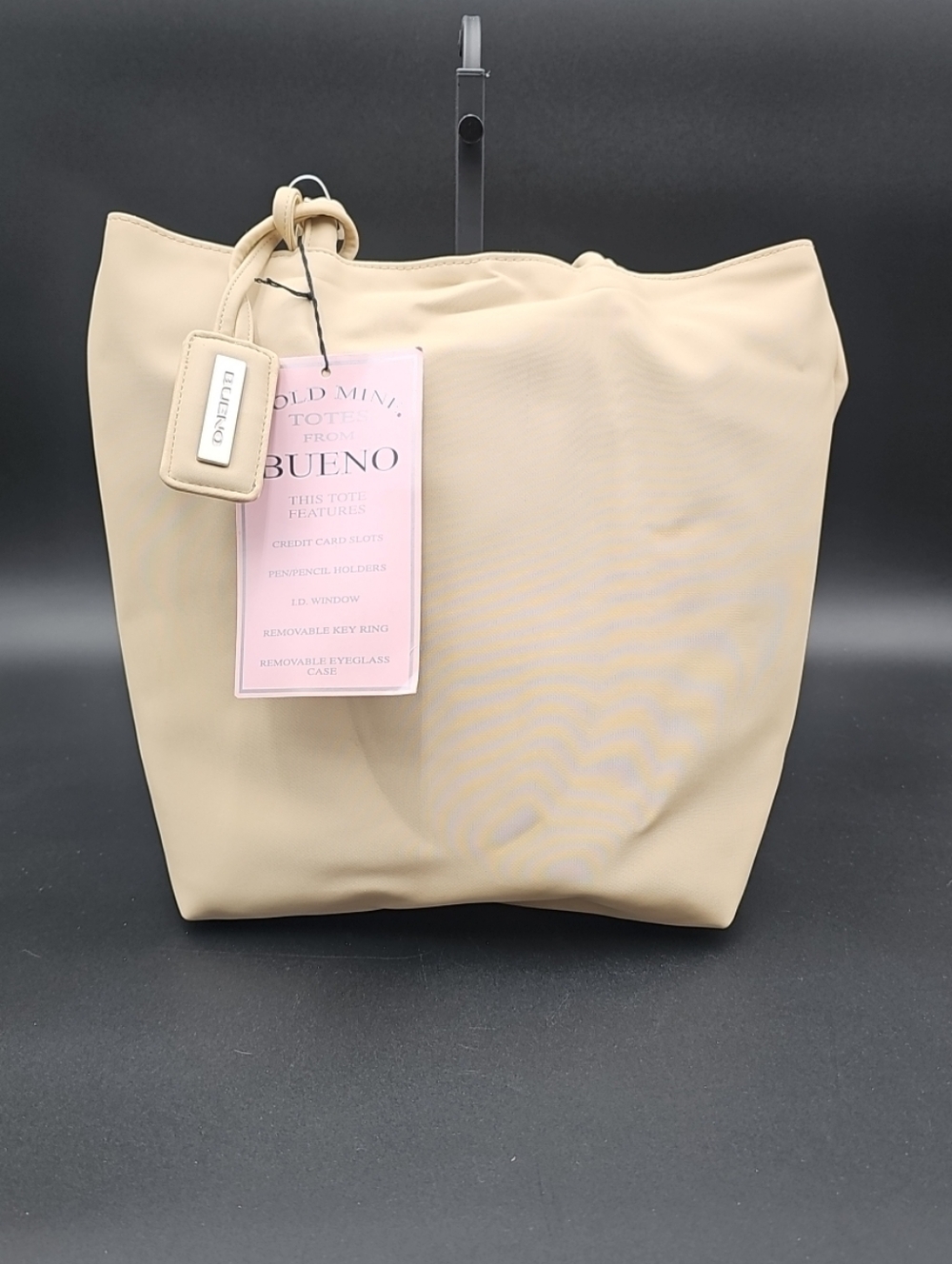 BUENO Beige Tote Bag - Stylish Everyday Shoulder Bag
